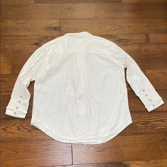 We The Free Free Night Moves long sleeve button down shirt, white, size M - Picture 9 of 15